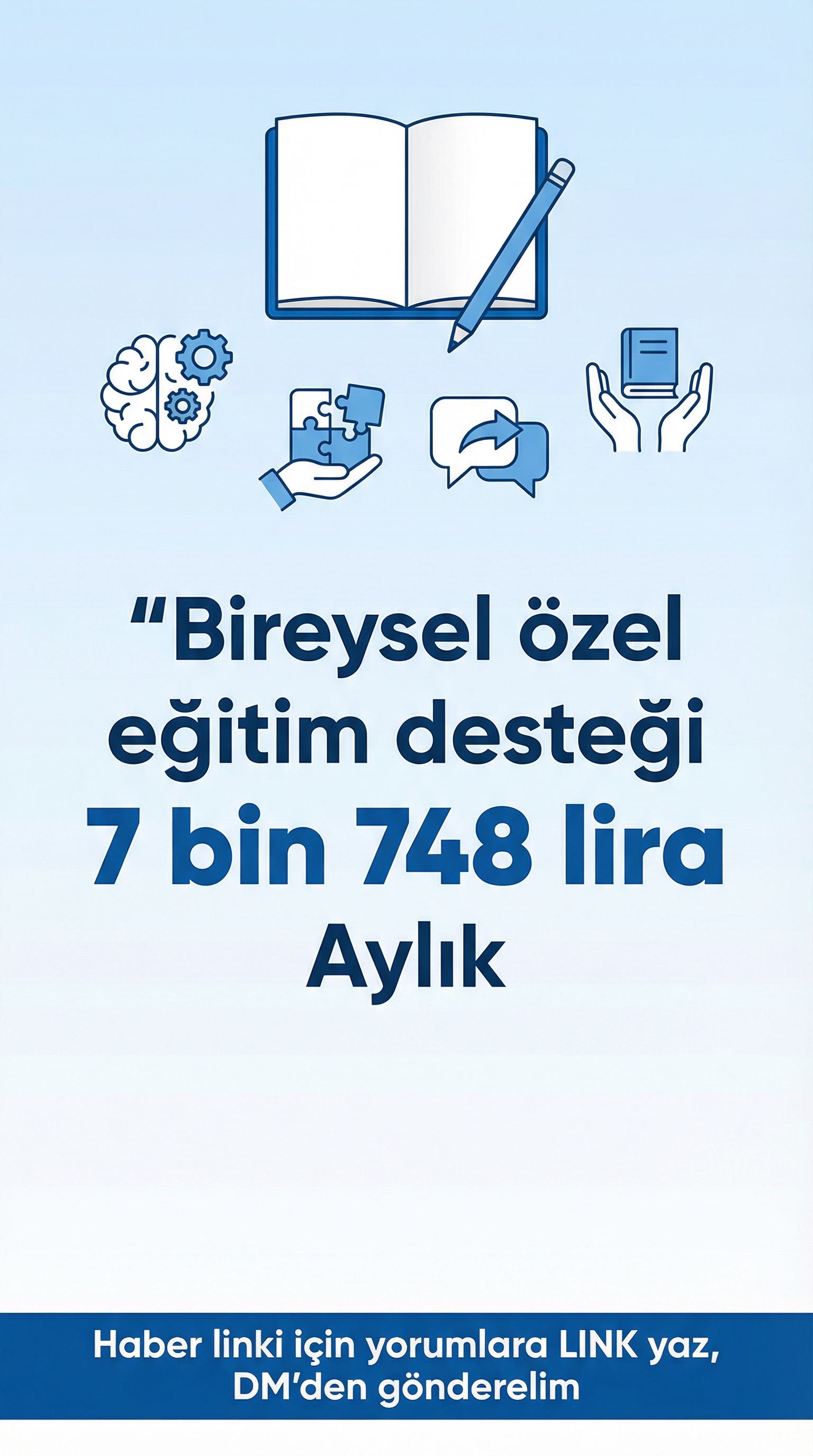 Bireysel özel eğitim desteği 7 bin 748 lira