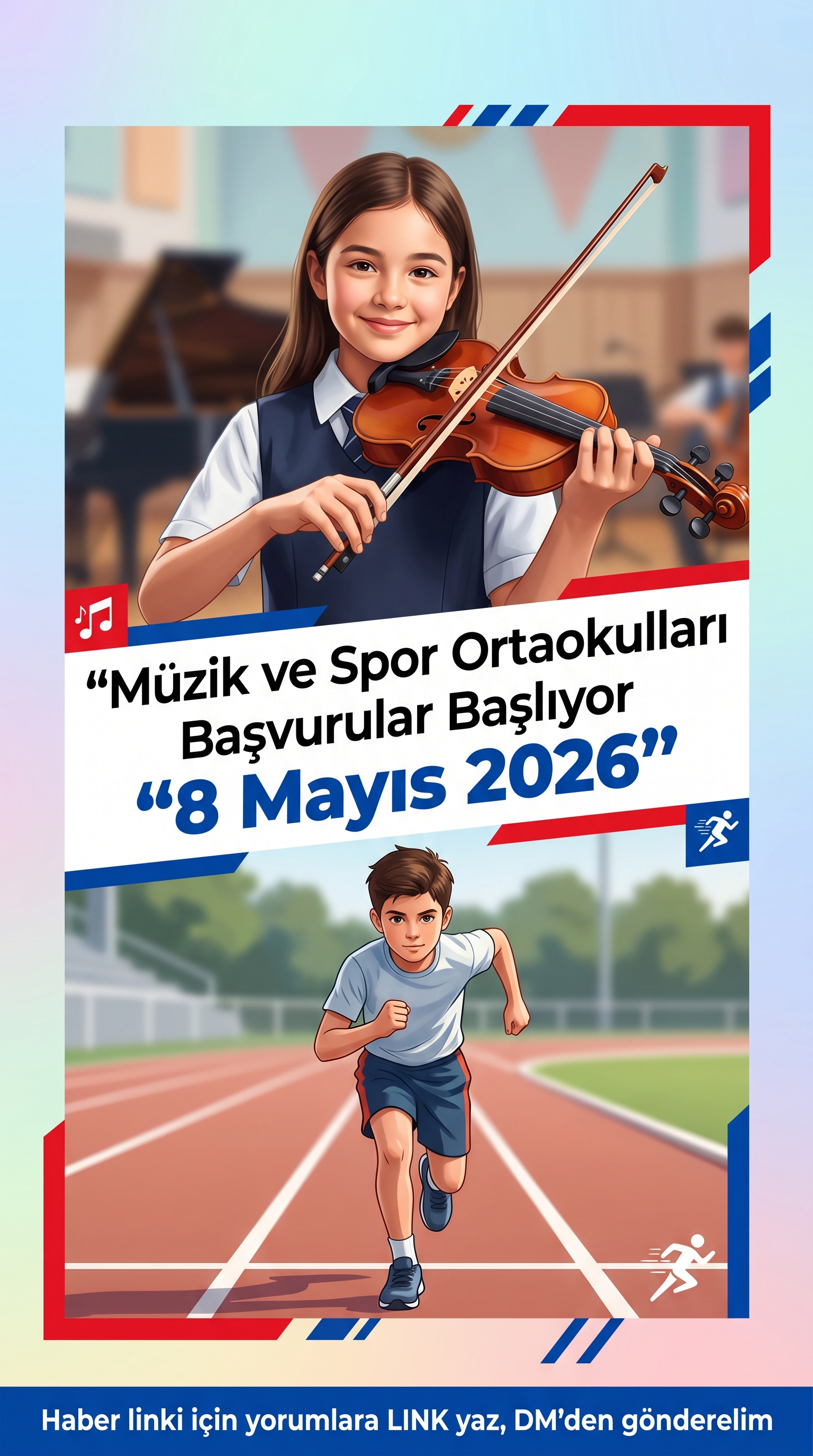 Müzik ve Spor Ortaokullarına Başvuru Takvimi