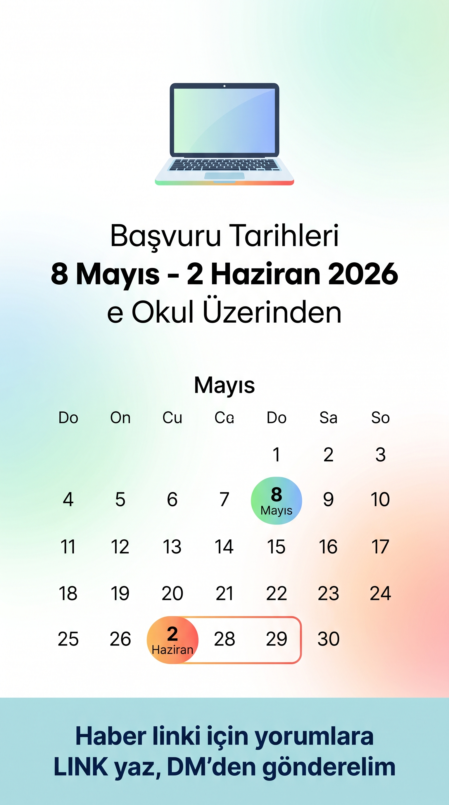 Müzik ve Spor Ortaokullarına Başvuru Takvimi