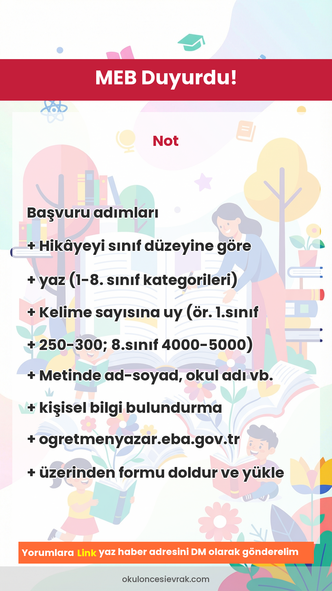 Öğretmenlere
Hikâye Yarışması