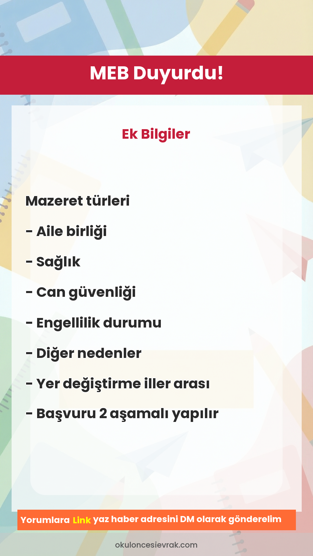 2026 Yarıyıl Tatili
Mazeret Tayinleri