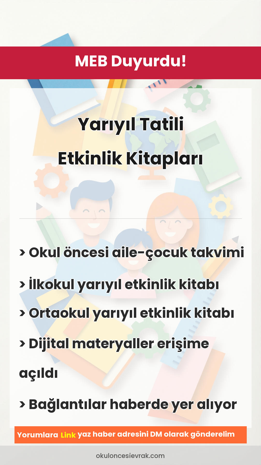 Yarıyıl Tatili
Etkinlik Kitapları