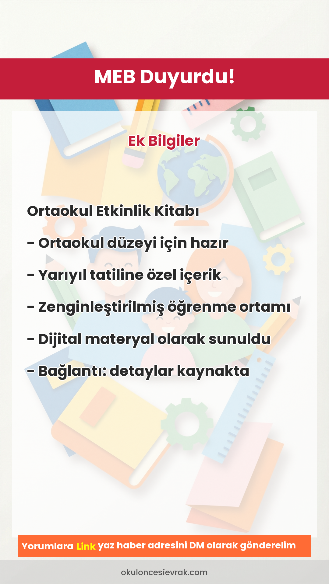 Yarıyıl Tatili
Etkinlik Kitapları