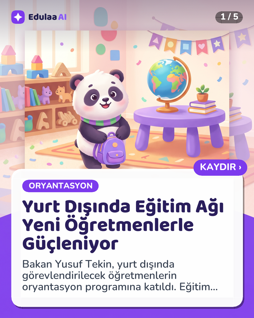 Yurt Dışına Görevlendirilecek Öğretmenlere Oryantasyon