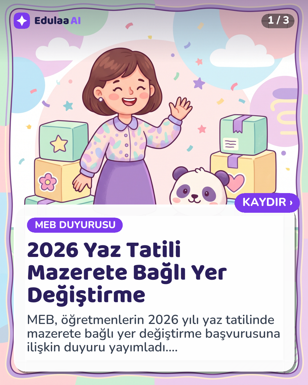 2026 Yaz Tatili Mazerete Bağlı Yer Değiştirme