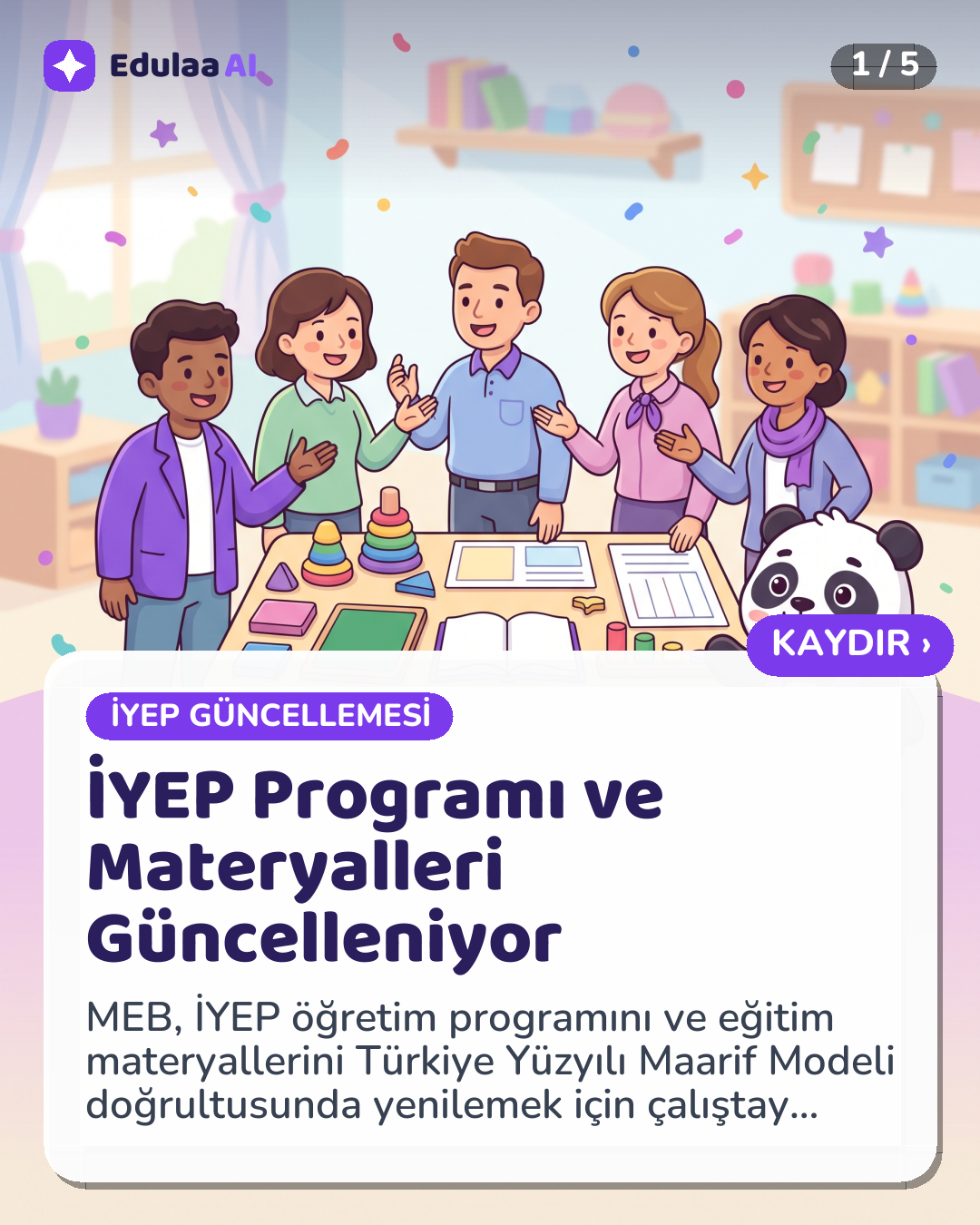 İYEP Programı ve Materyalleri Güncelleniyor