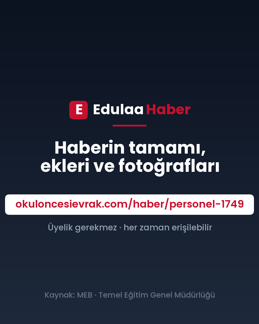 İl İçi Mazeret Tercih Başvurusu Duyuruldu