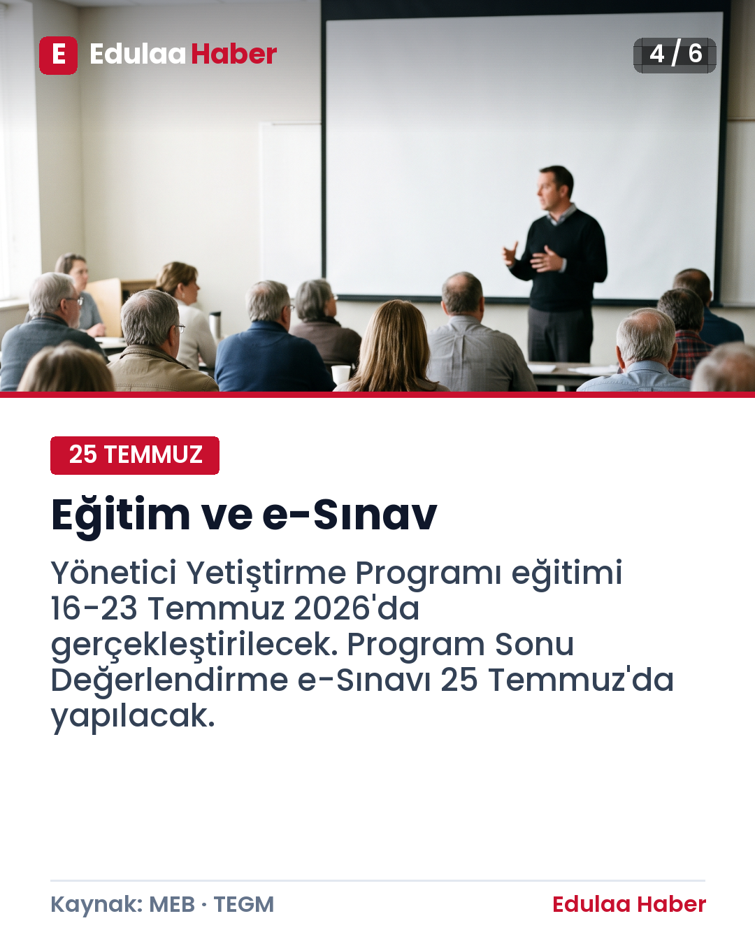 MEB İlk Defa Yönetici Görevlendirme Takvimi