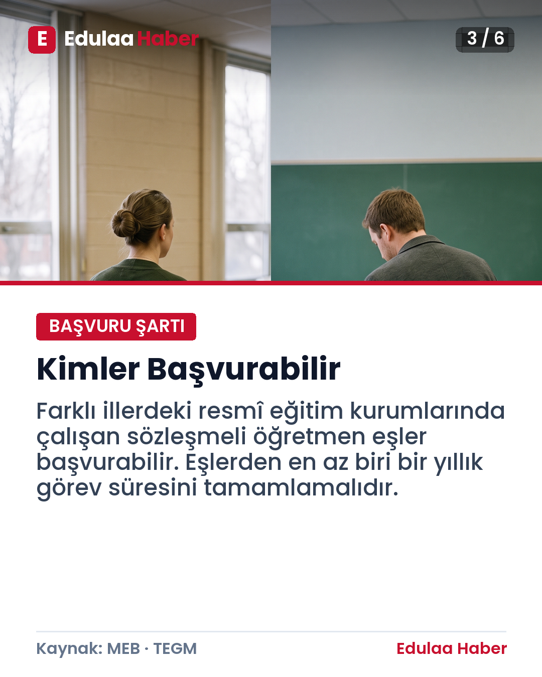Sözleşmeli Öğretmen Eşlere İller Arası Tayin