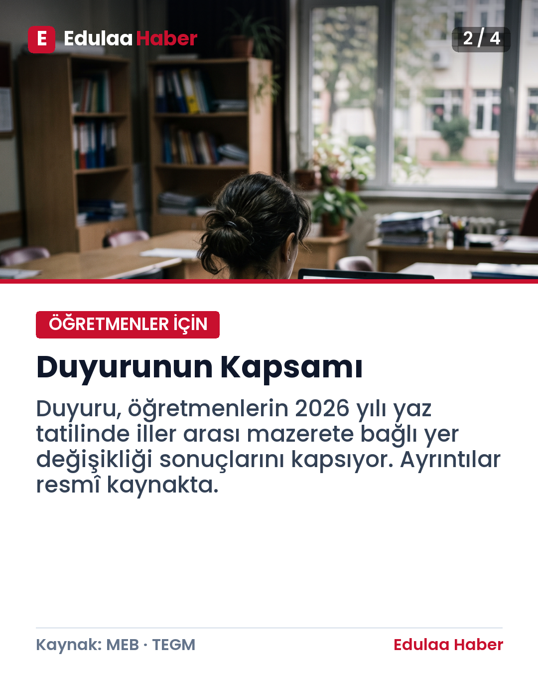 İller Arası Mazerete Bağlı Yer Değişikliği Sonuçları