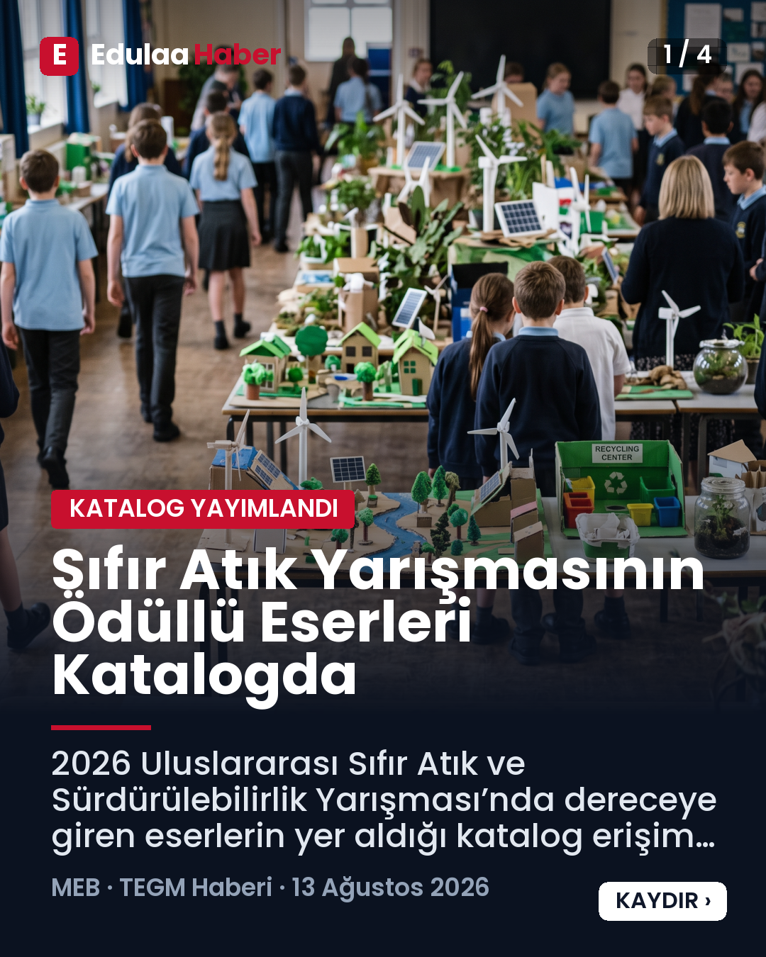 Sıfır Atık Yarışmasının Ödüllü Eserleri Katalogda