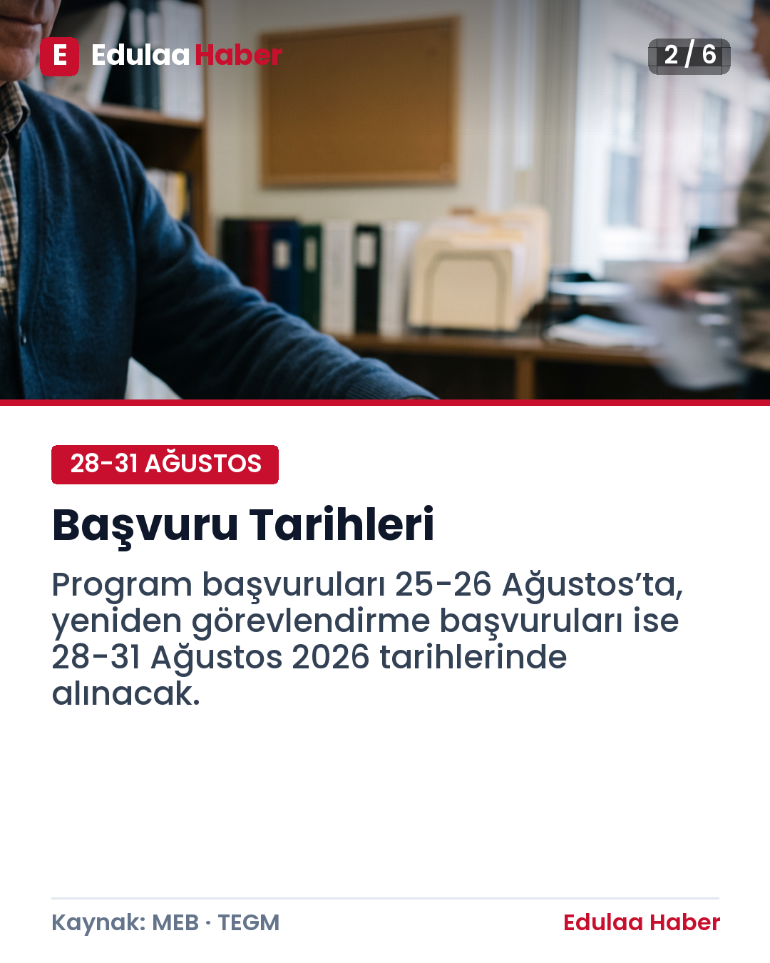 MEB Yeniden Yönetici Görevlendirme Takvimi