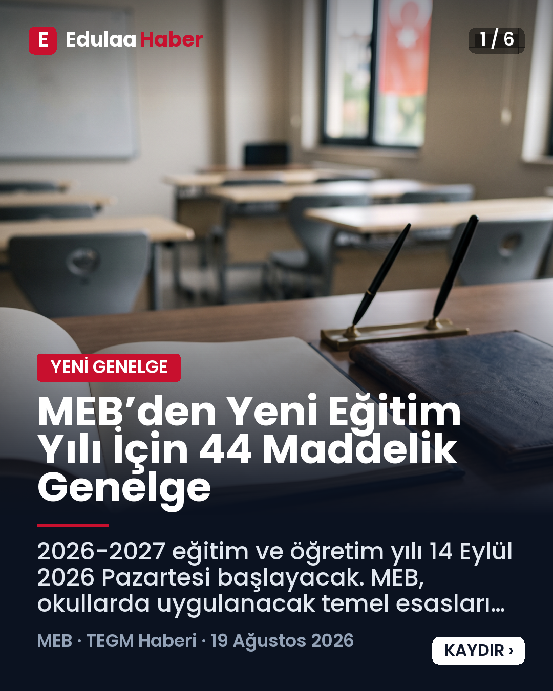 MEB’den 2026-2027 Eğitim Yılı İçin 44 Yeni Madde