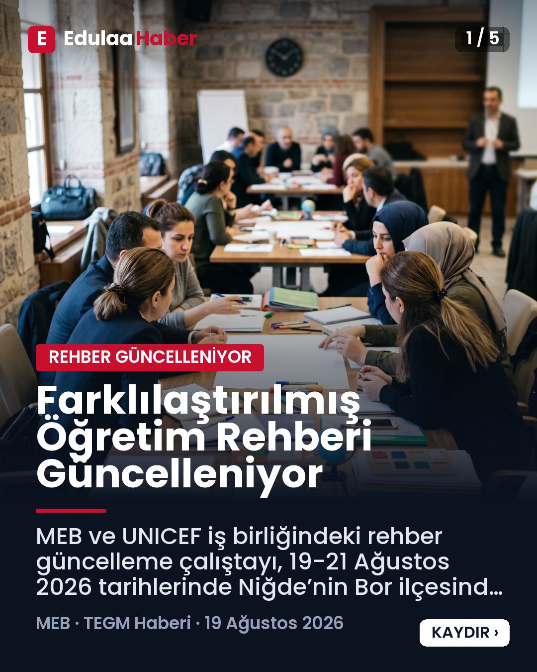 Farklılaştırılmış Öğretim Rehberi Güncelleniyor