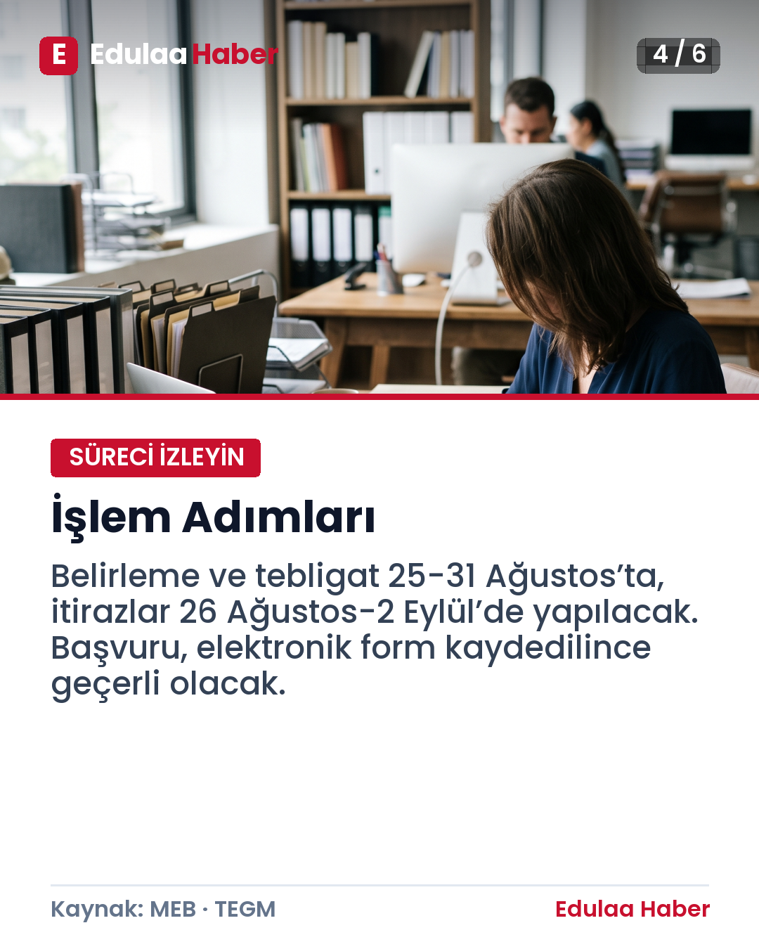 Norm Fazlası Öğretmenler İçin Yer Değiştirme Takvimi