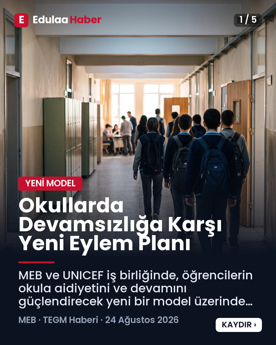 Okullarda Devamsızlığa Karşı Yeni Eylem Planı