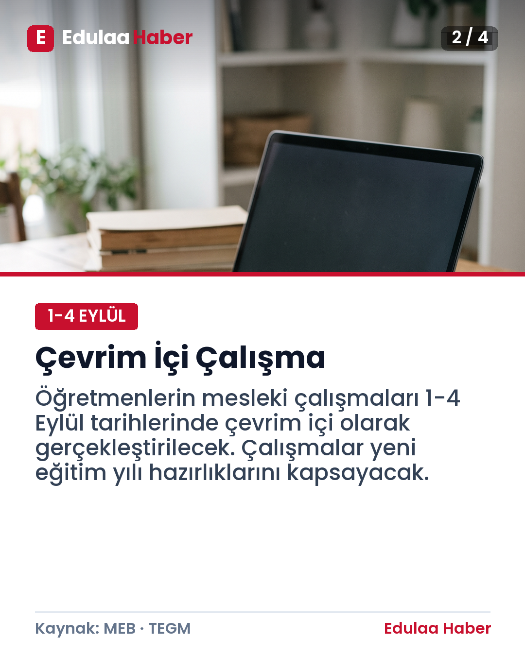 Eylül Mesleki Çalışma Programı Açıklandı