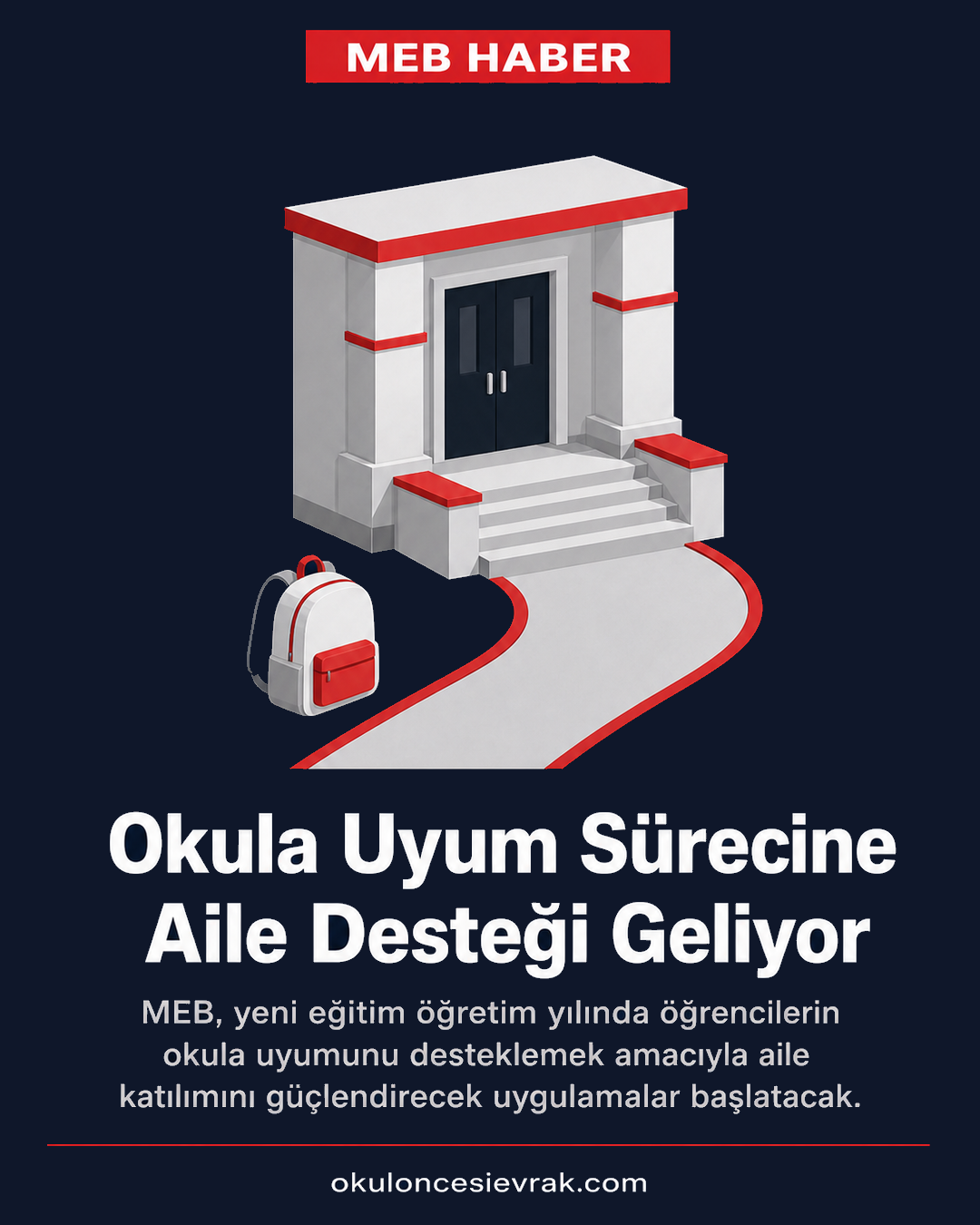Okula Uyum Sürecine Aile Desteği Geliyor