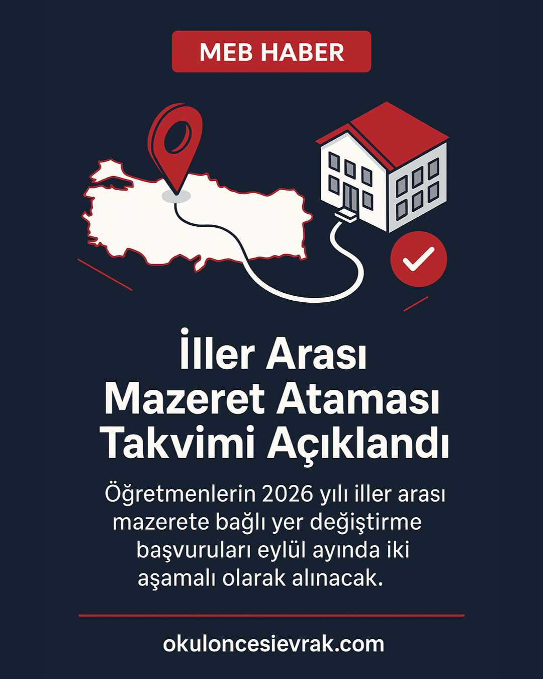 Öğretmenlerin İller Arası Mazeret Ataması Başlıyor