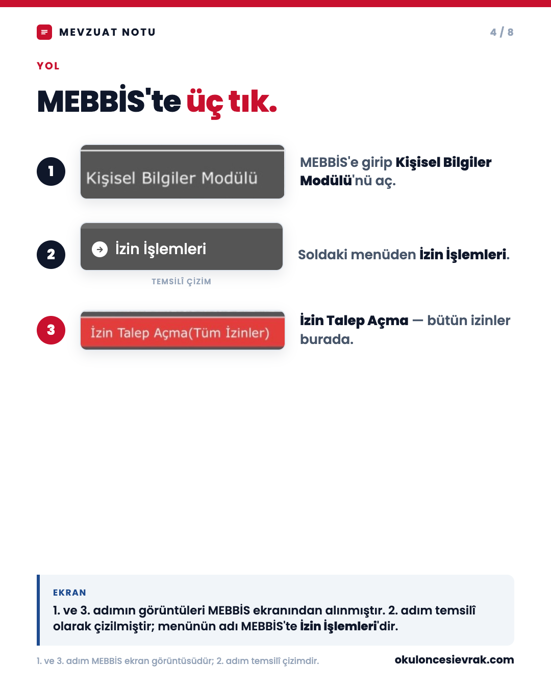 İzin ve rapor talepleri artık MEBBİS'ten: adım adım yol haritası