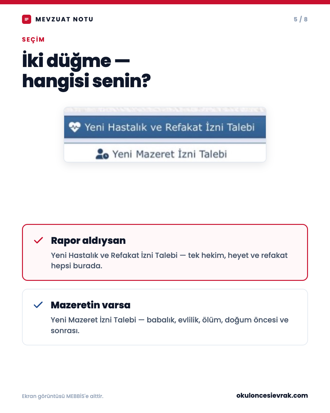 İzin ve rapor talepleri artık MEBBİS'ten: adım adım yol haritası