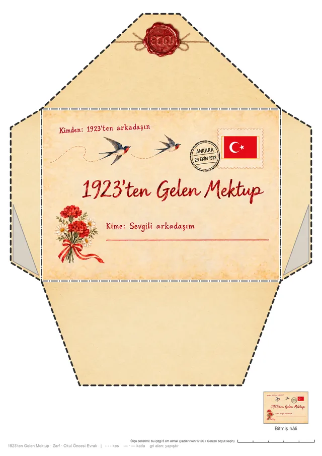 1923'ten Gelen Mektup Seti — örnek sayfa 1