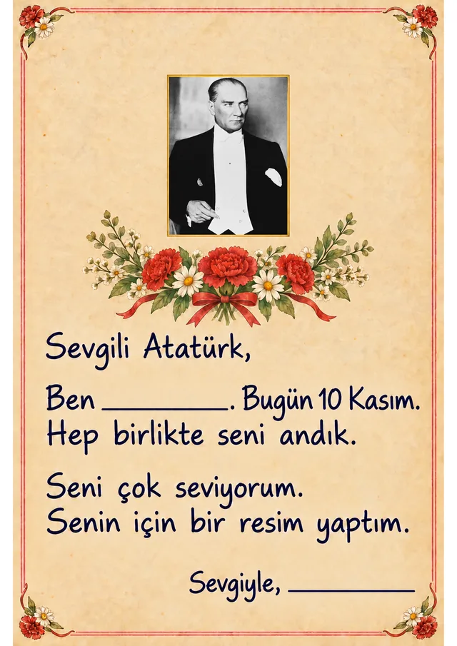 Atam'a Mektup Seti — örnek sayfa 3