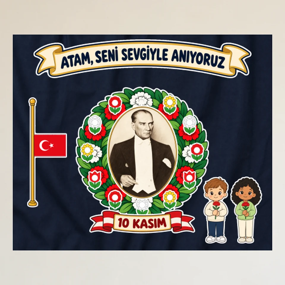 10 Kasım Anma Panoları Paketi — örnek sayfa 1