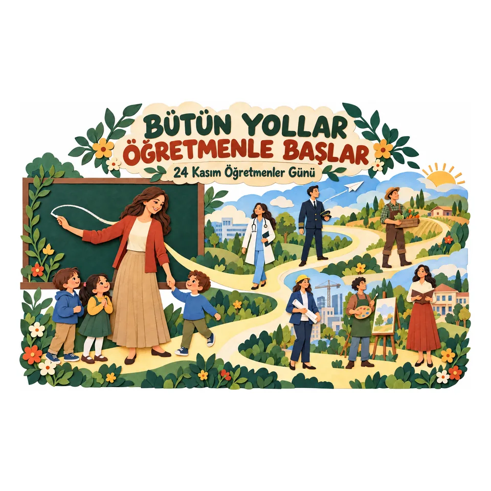 Bütün Yollar Öğretmenle Başlar — 24 Kasım Panosu — örnek sayfa 2