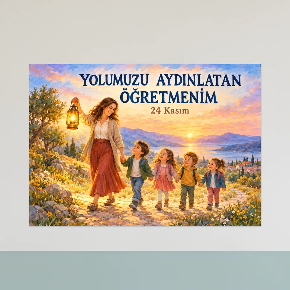 Yolumuzu Aydınlatan Öğretmenim — 24 Kasım Panosu — örnek sayfa 1