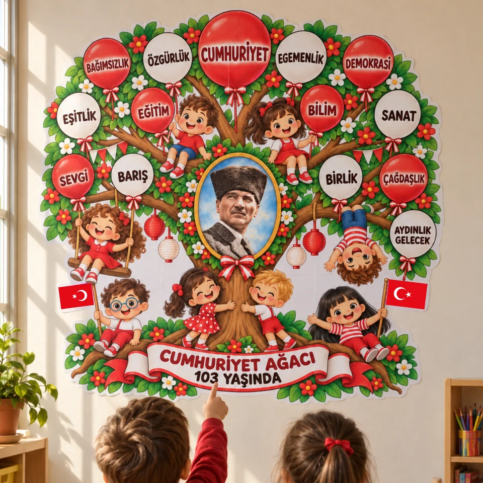 Cumhuriyet Ağacı Pano Paketi — örnek sayfa 1