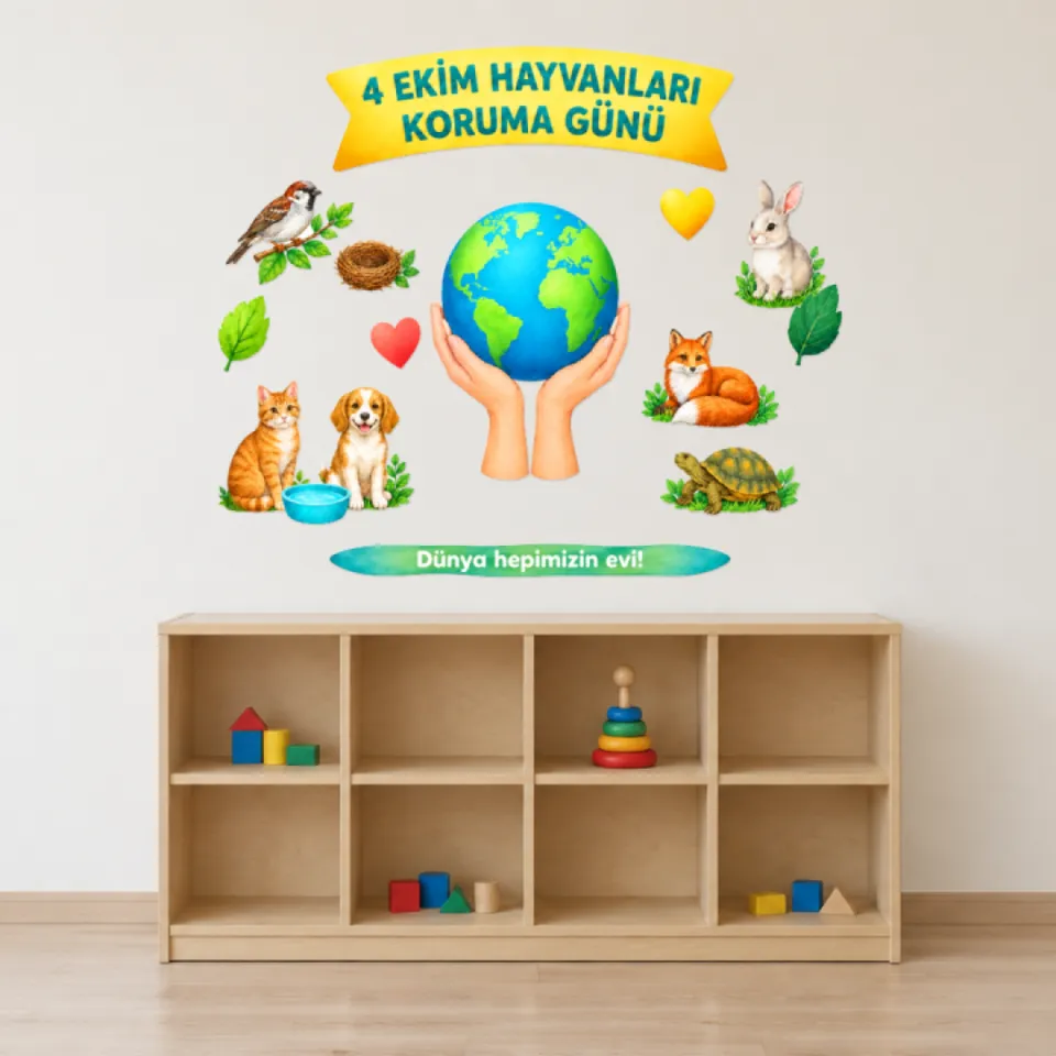 Hayvanları Koruma Günü Pano Seti — örnek sayfa 1