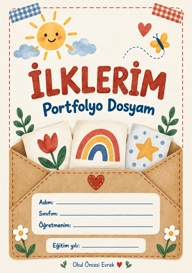 İlklerim Portfolyo Dosyası — Anı Ceplerim — örnek sayfa 1