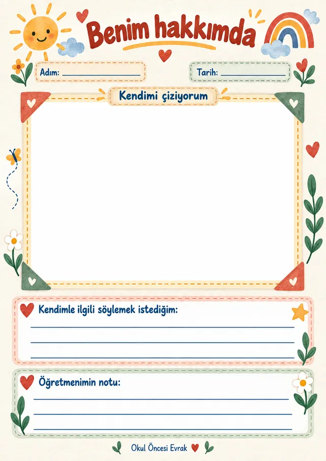 İlklerim Portfolyo Dosyası — Anı Ceplerim — örnek sayfa 2