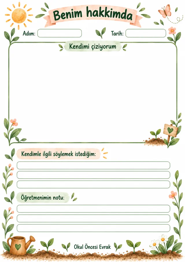 İlklerim Portfolyo Dosyası — Büyüme Bahçesi — örnek sayfa 2