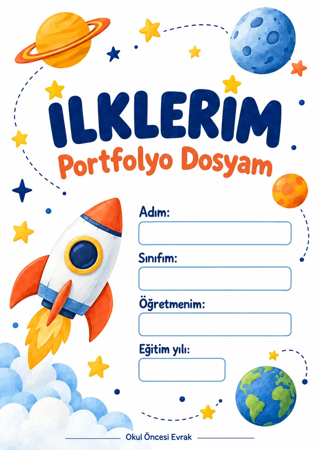 İlklerim Portfolyo Dosyası — Keşif Yolculuğum — örnek sayfa 1